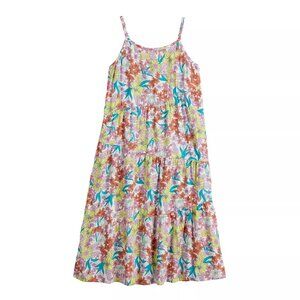 SO Asymmetrical Tiered Midi Dress, Size 7